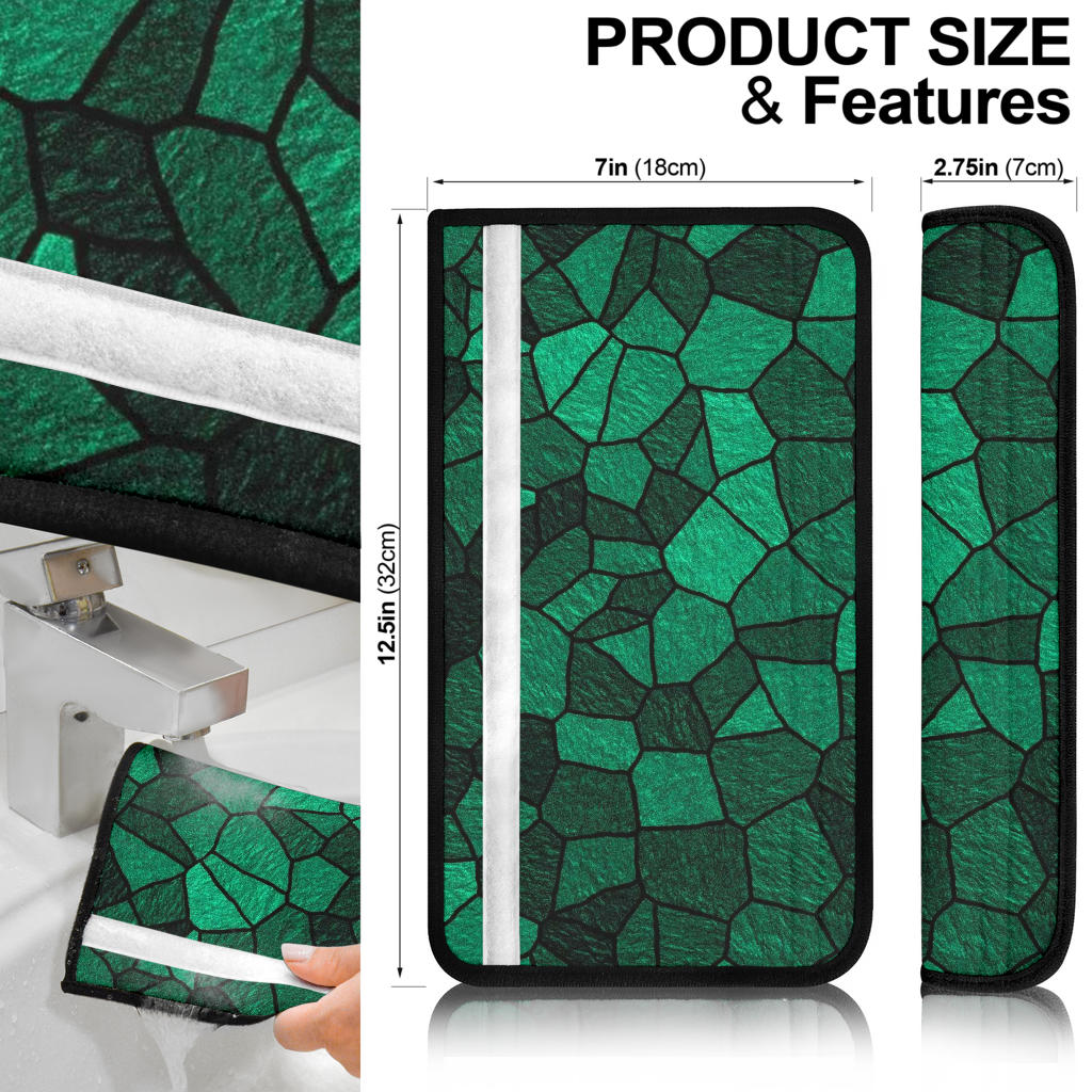 Green Wall Premium Custom Car Seat Belt Covers