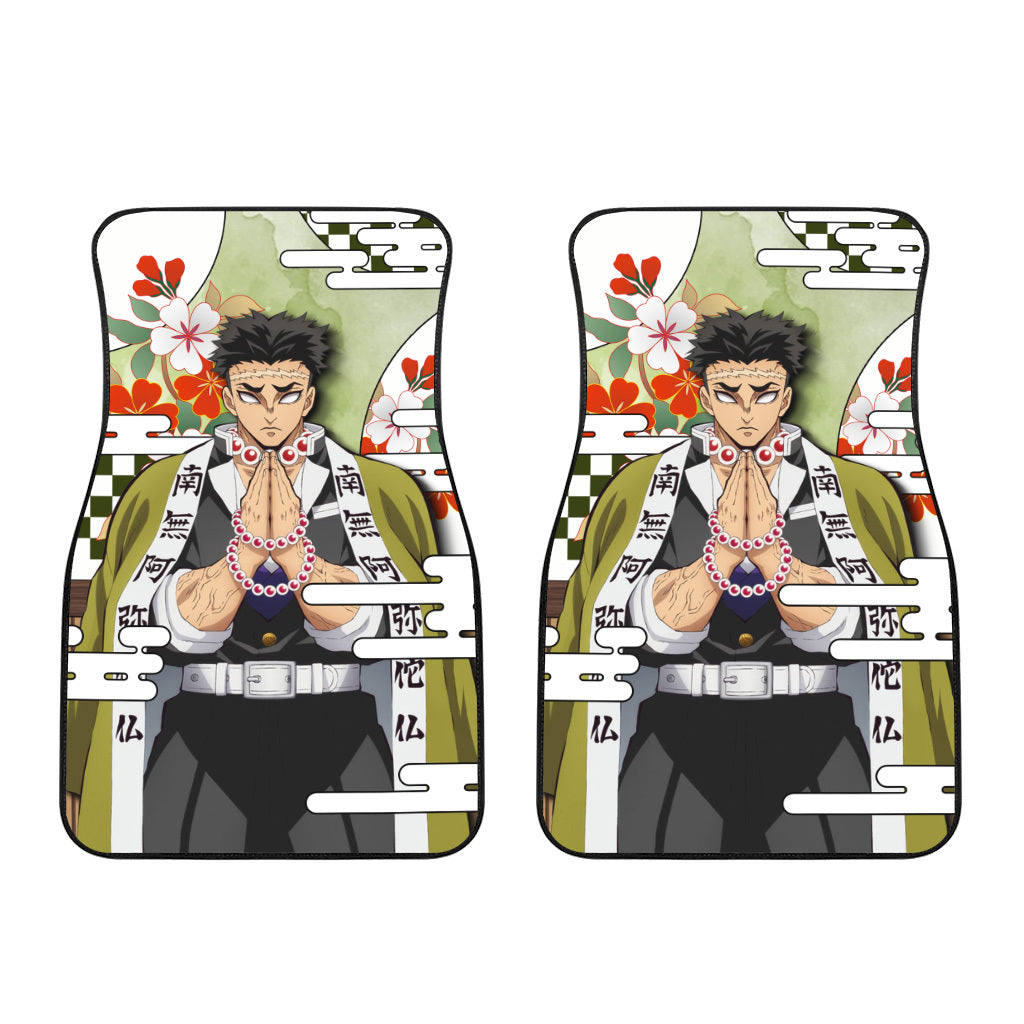 Gyomei Himejima Car Floor Mats Custom Demon Slayer Anime Car Accessories