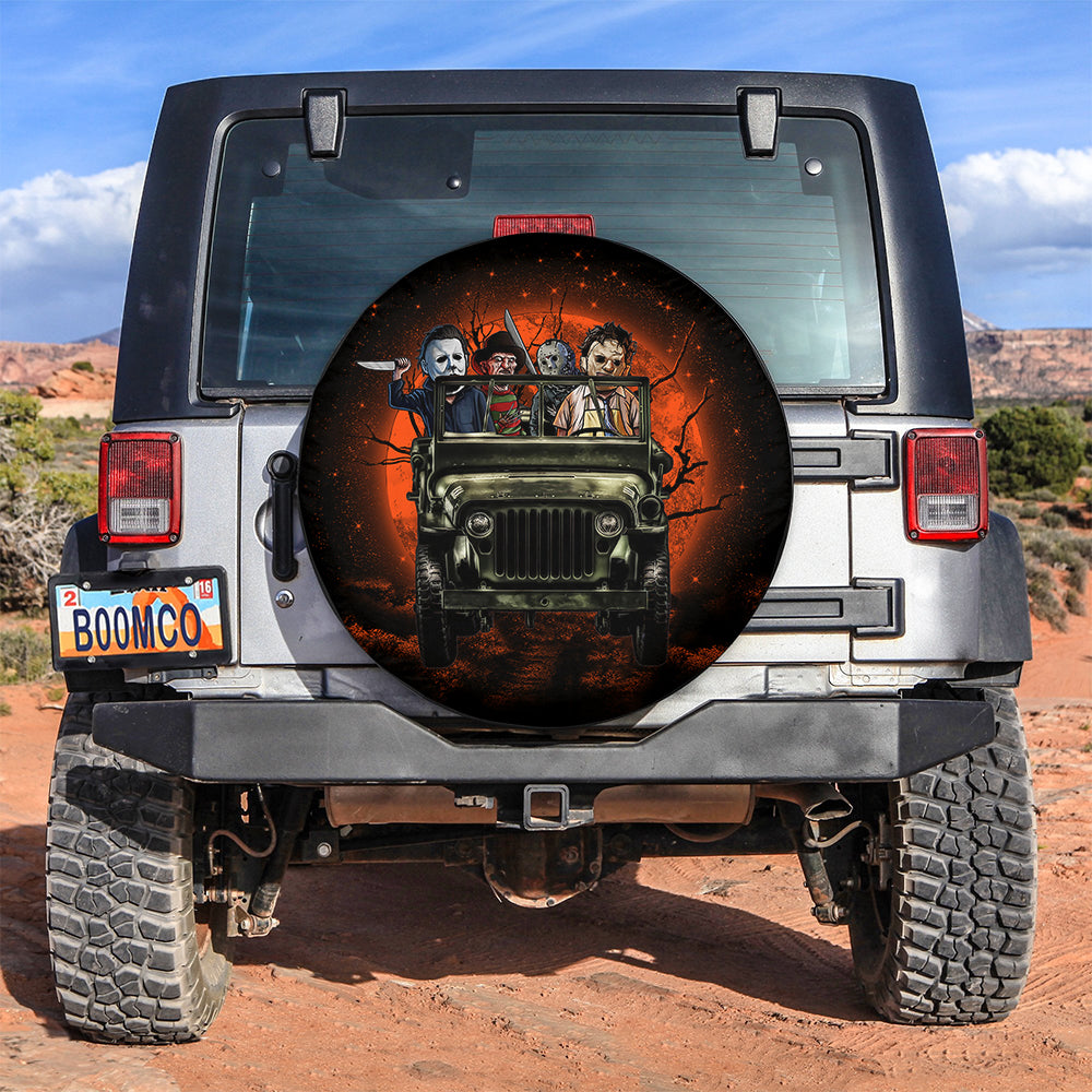 Halloween Horror Movie Ride Jeep Funny Car Spare Tire Cover