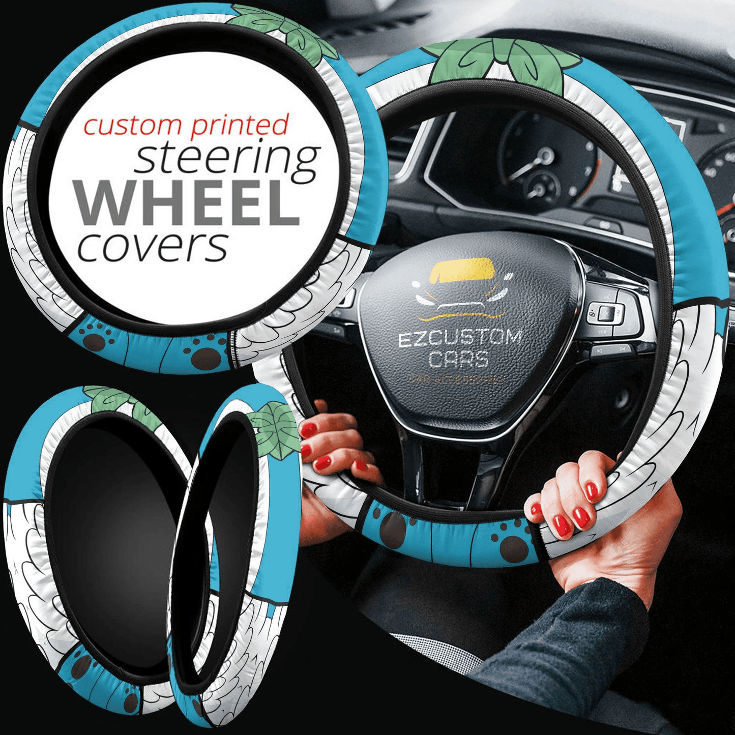 Happy Fairy Tail Anime Steering Wheel Cover