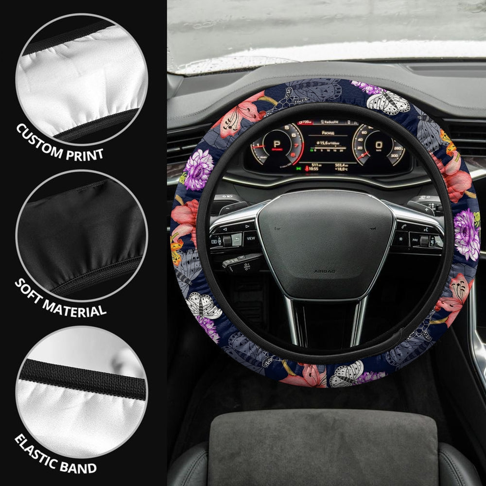 Hawaiian Steering Wheel Covers Custom Lovely Tropical Pattern Car Accessories
