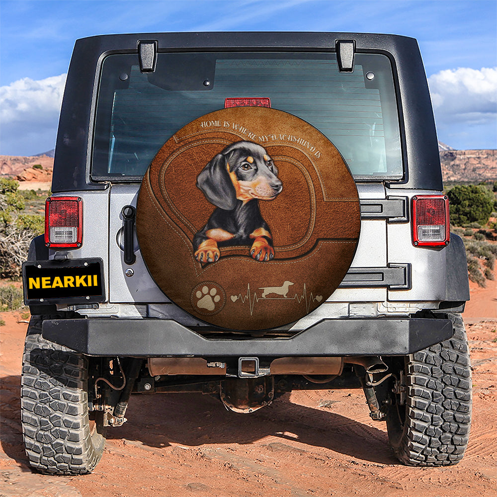 Home Is Where My Dachshund Is Car Spare Tire Cover
