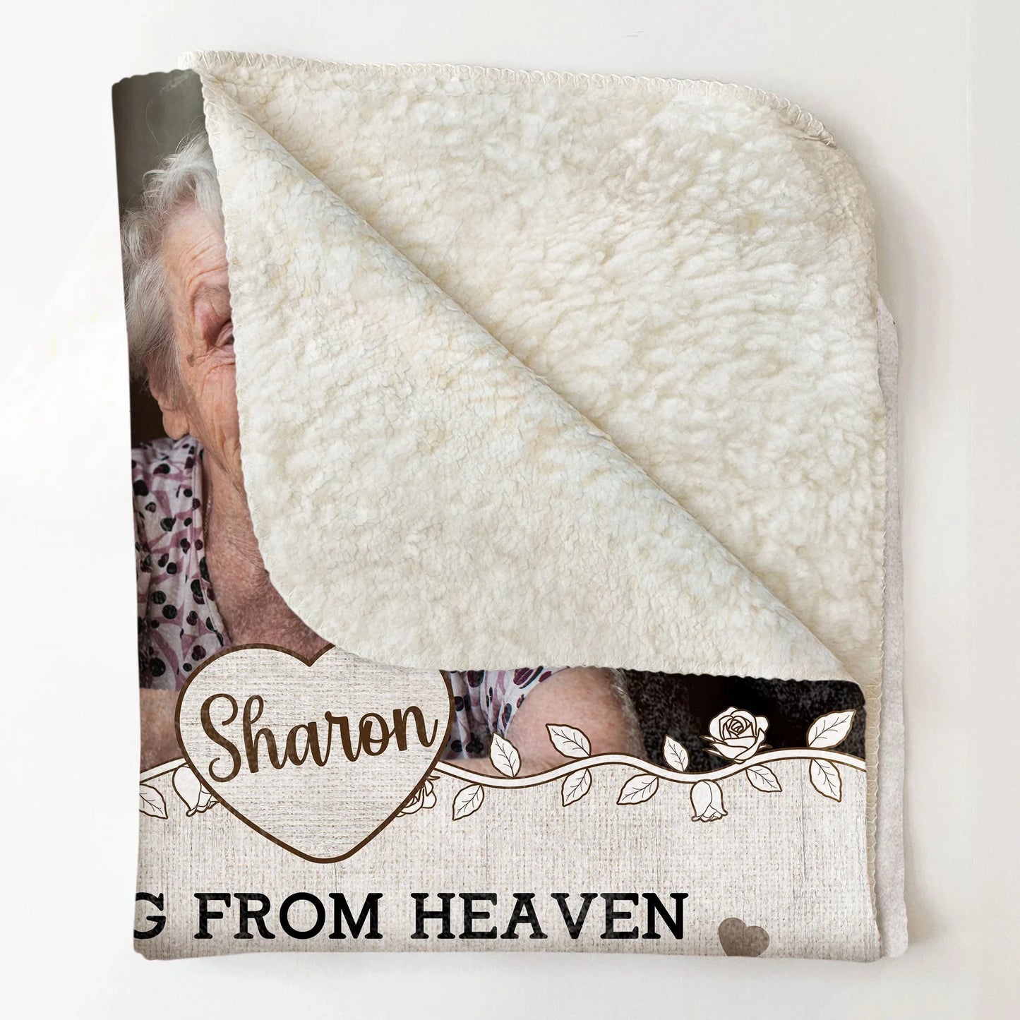 Hug From Heaven - New Version - Personalized Photo Blanket