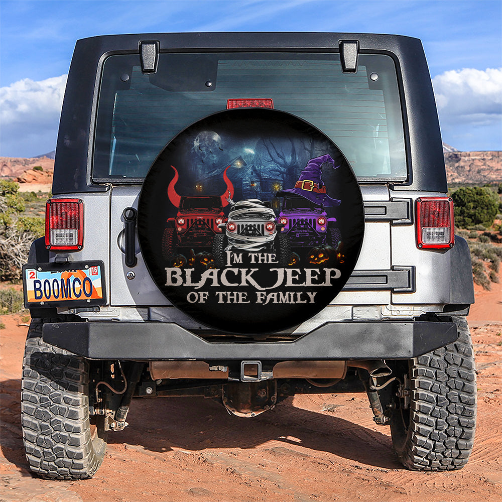 I Am The Black Jeep Of The Family Halloween Car Spare Tire Cover