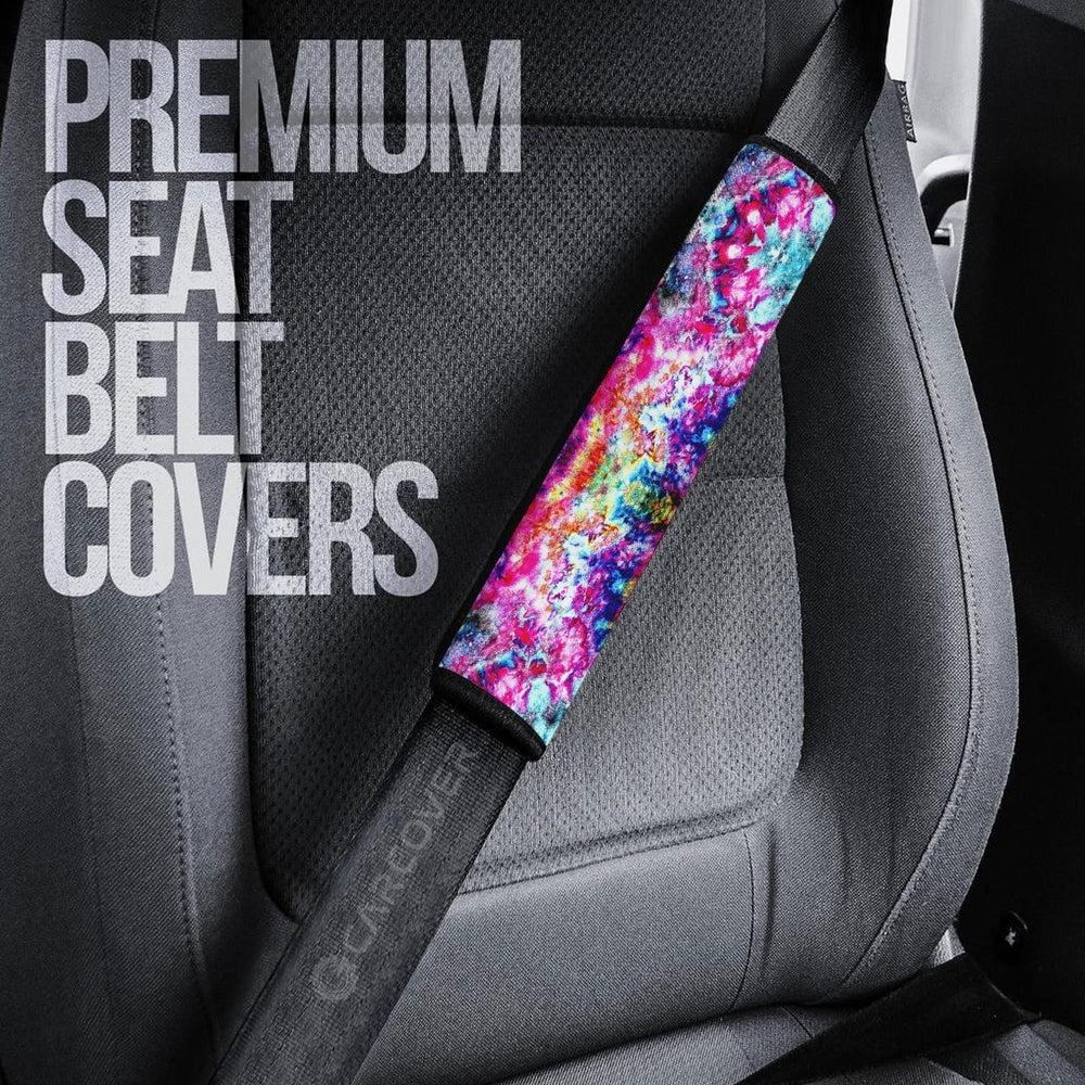 Ice Tie Dye Seat Belt Covers Custom Hippie Car Accessories Gifts
