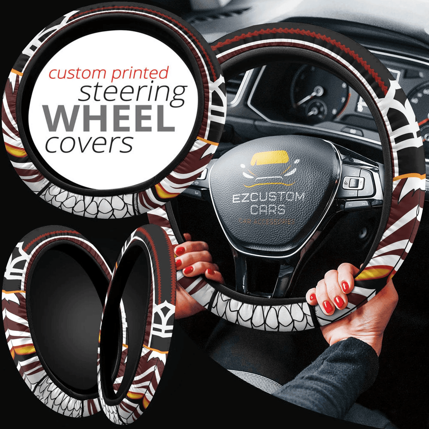 Ichigo Kurosaki Anime Steering Wheel Cover Custom Bleach Anime Car Accessories