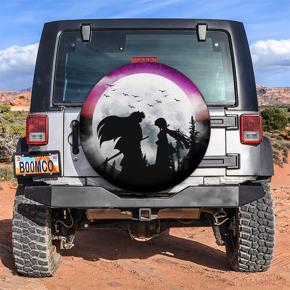 Inuyasha Couple Moon Night Galaxy Car Spare Tire Cover