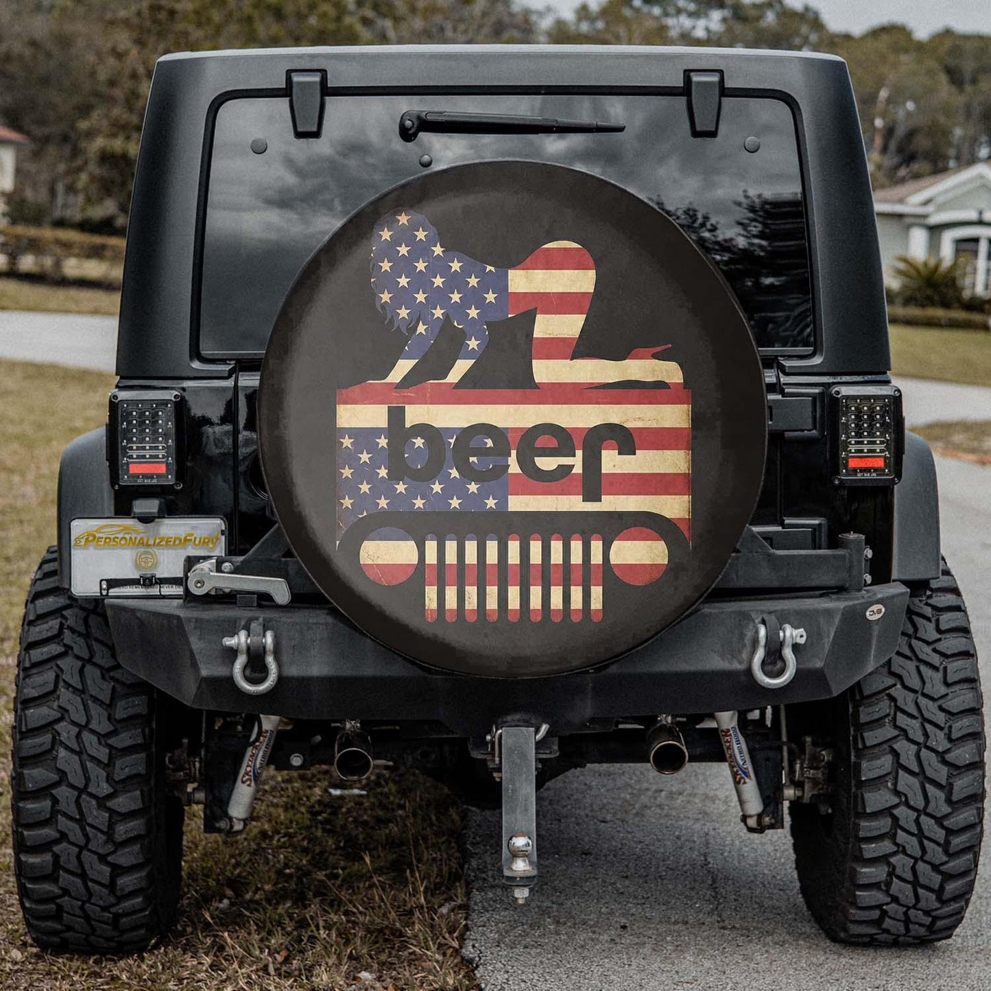 Jeep Beer Square Tire Cover – Funny Sexy Girl Jeep Usa Flag Accessories - PersonalizedFury
