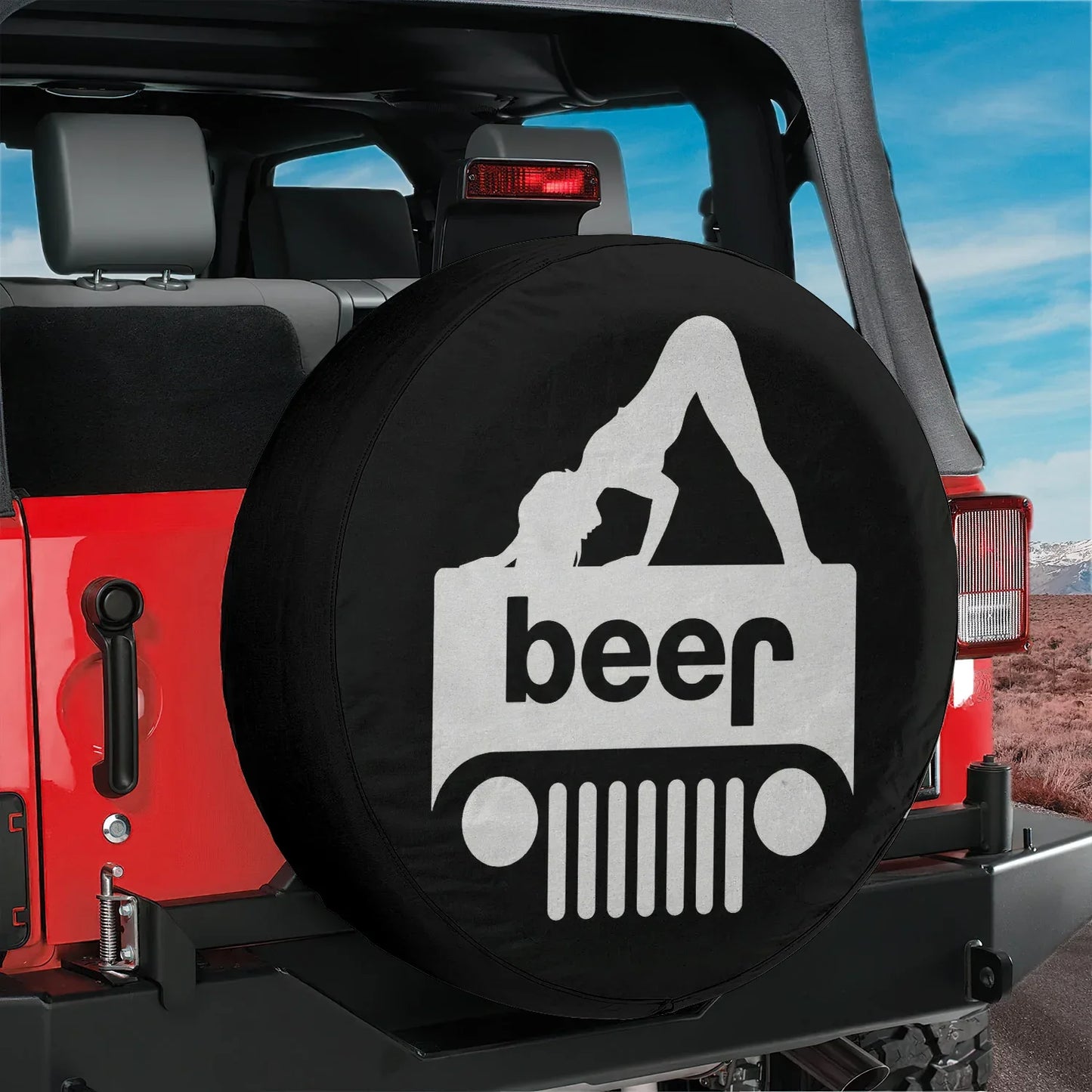 Jeep Beer Square Tire Cover – Sexy Girl Jeep Design - PersonalizedFury