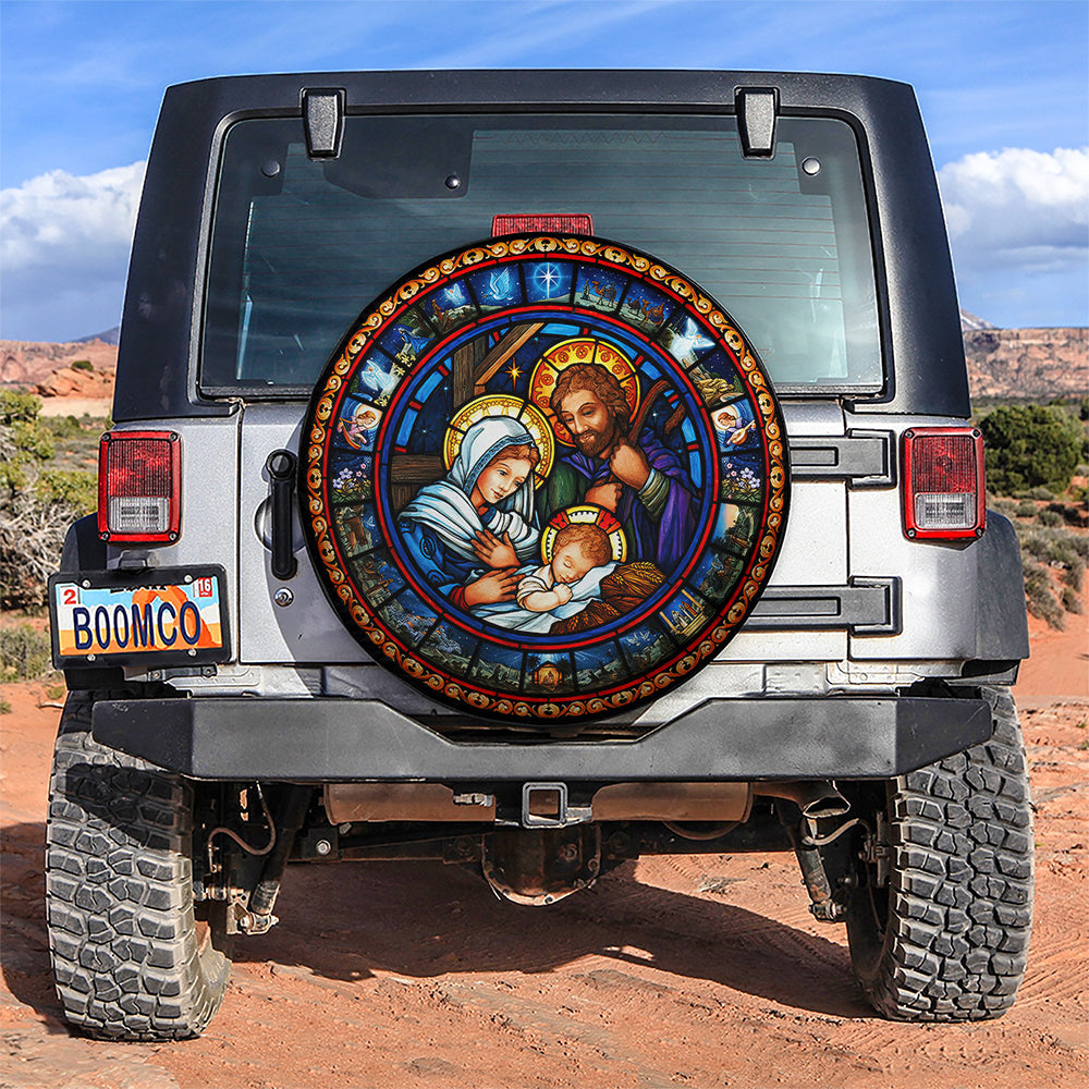 Jesus Christmas Car Spare Tire Cover