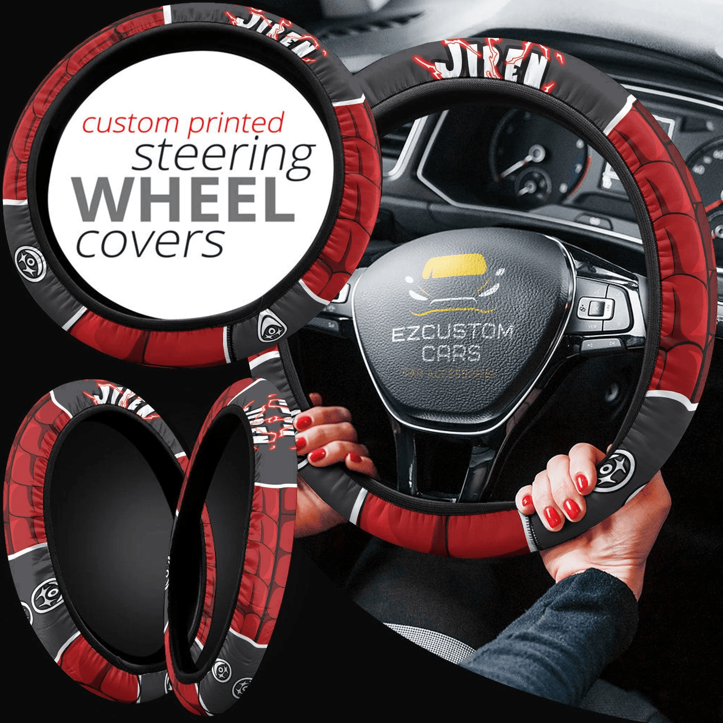 Jiren Dragon Ball Anime Steering Wheel Cover Custom Anime Car Accessories