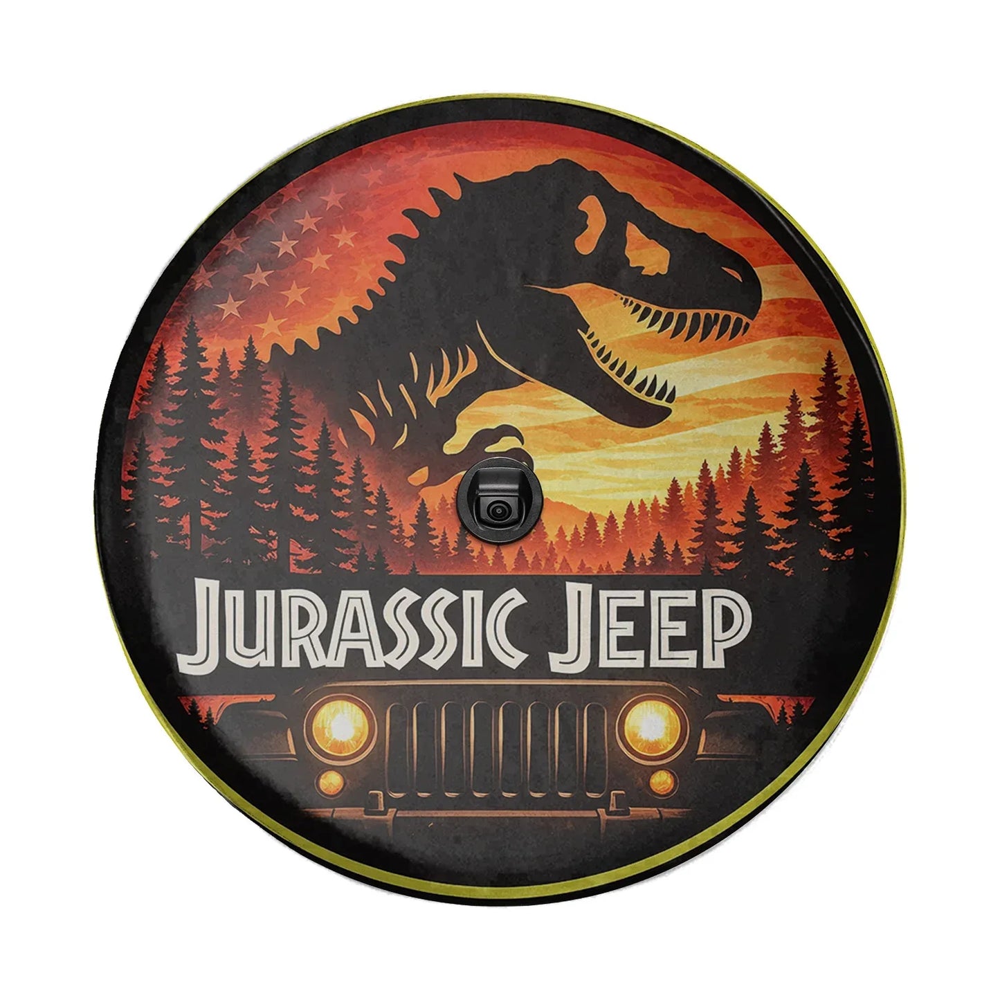 Jurassic Park Leather Jeep Wheel Cover – Spare Tire Cover - Car Accessories - PersonalizedFury