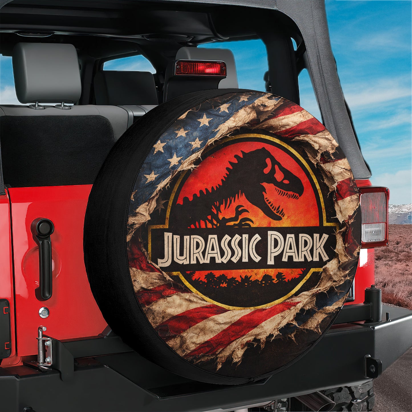 Jurassic Park Leather Spare Tire Cover - Automotive Accessories - Image 6