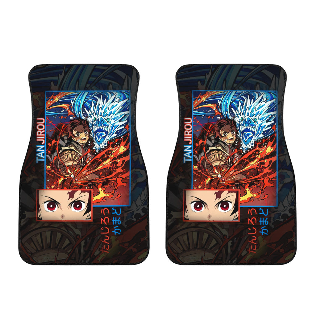 Kamado Tanjiro Car Floor Mats Custom Demon Slayer Anime Car Accessories