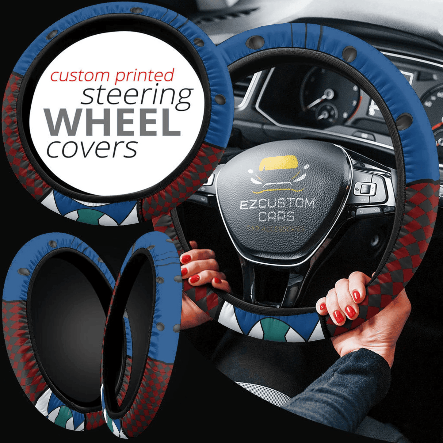 Leorio Anime Steering Wheel Cover Custom Anime Hunter x Hunter Car Accessories