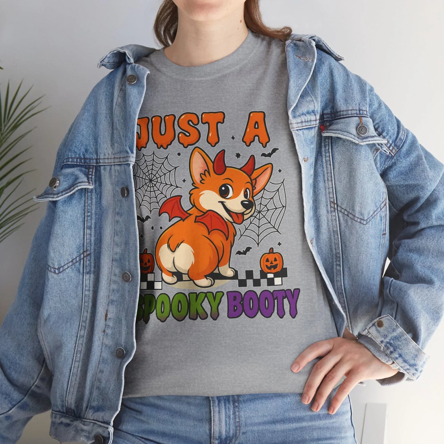 Funny Halloween Corgi T-Shirt – Just a Spooky Booty Graphic Tee