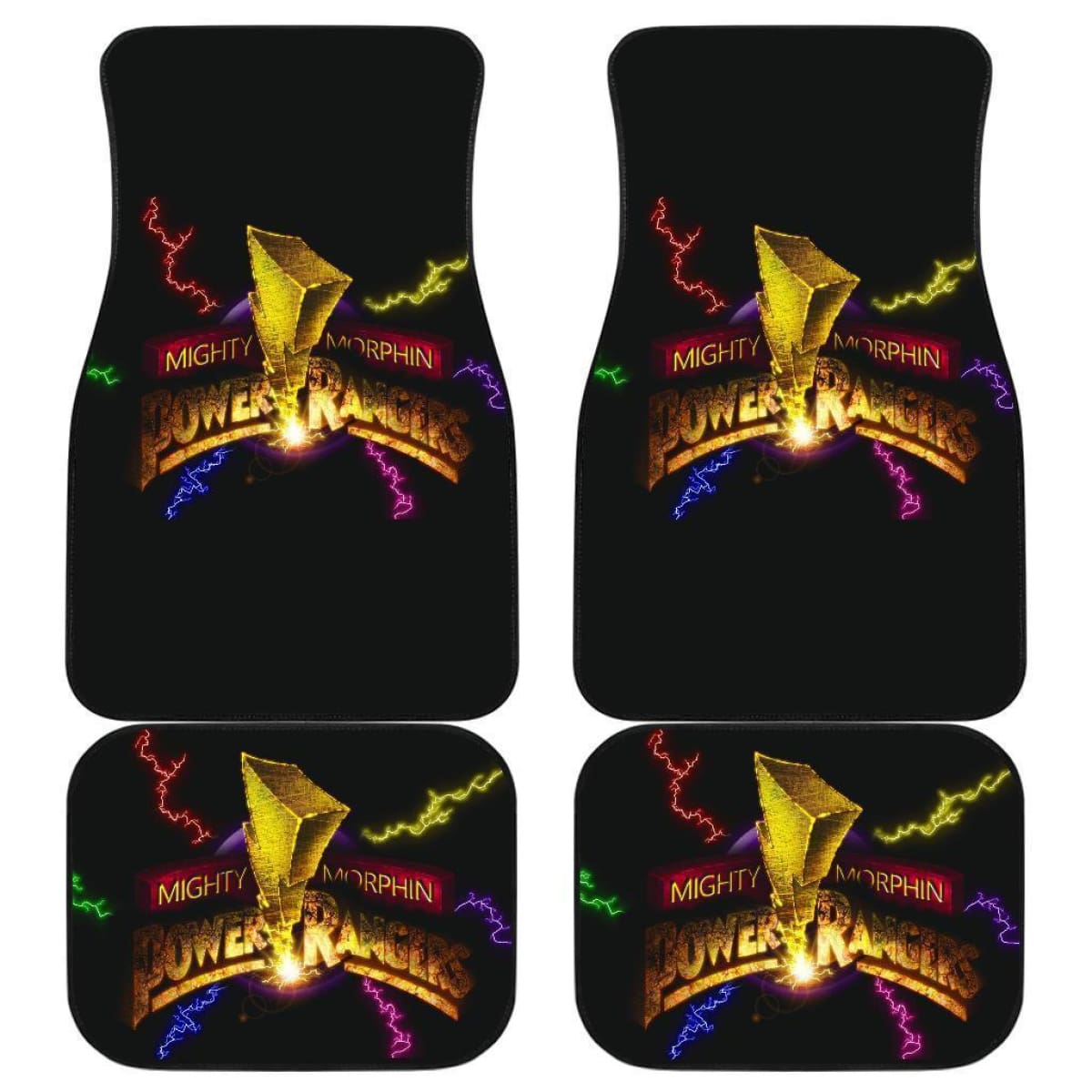 Logo Mighty Morphin Power Rangers Car Mats Mn04 Universal Fit 111204