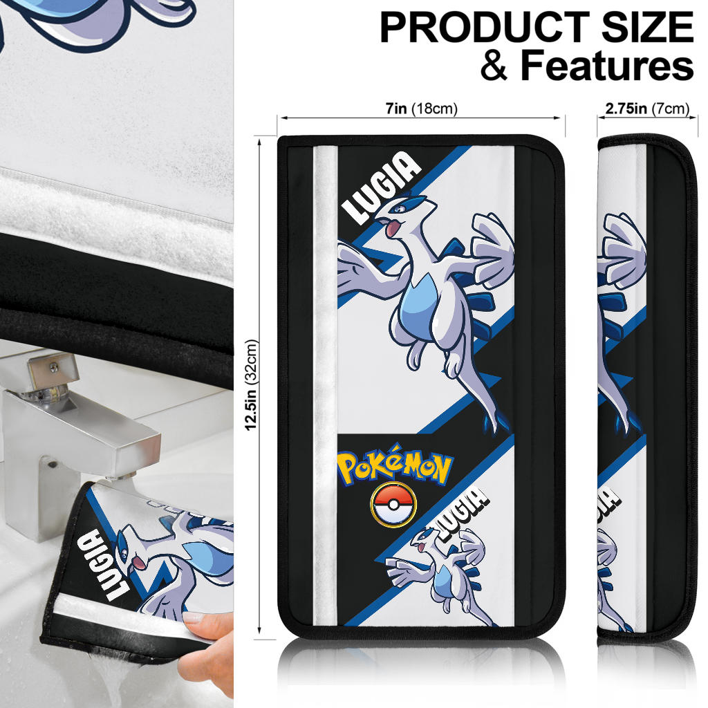 Lugia car seat belt covers Anime Custom Car Accessories
