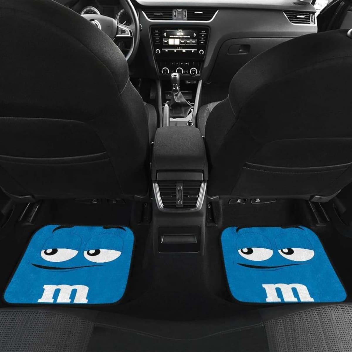 M&M Blue Chocolate Car Floor Mats Universal Fit