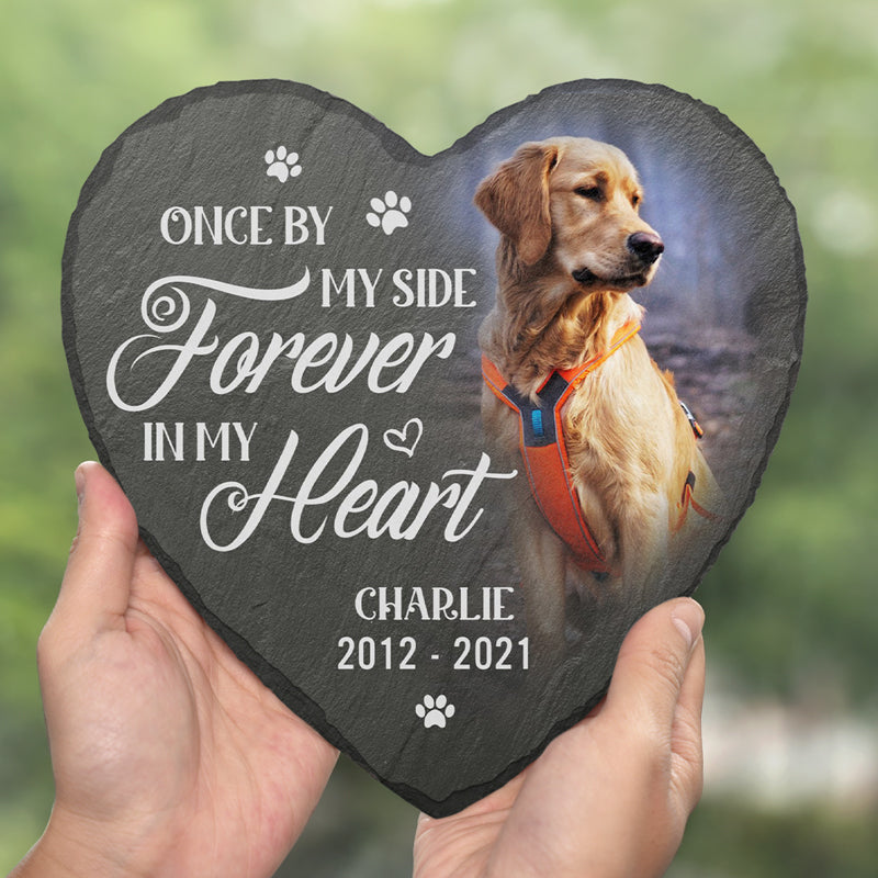 Custom Photo Heart Shaped Memorial Stone - Personalized Pet Memorial Sympathy Gifts For Dogs, Cats, Loss Of Dog - You Would Have Lived Forever