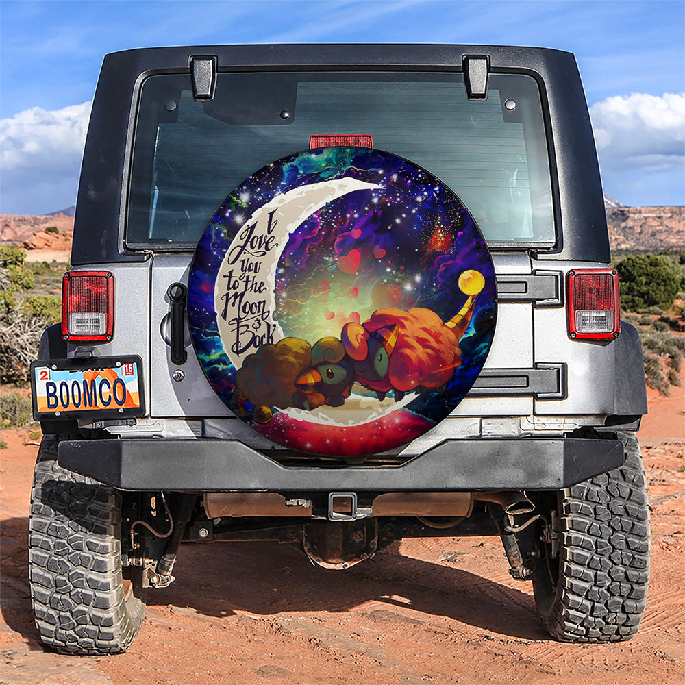 Mareep Love You To The Moon Galaxy Car Spare Tire Cover
