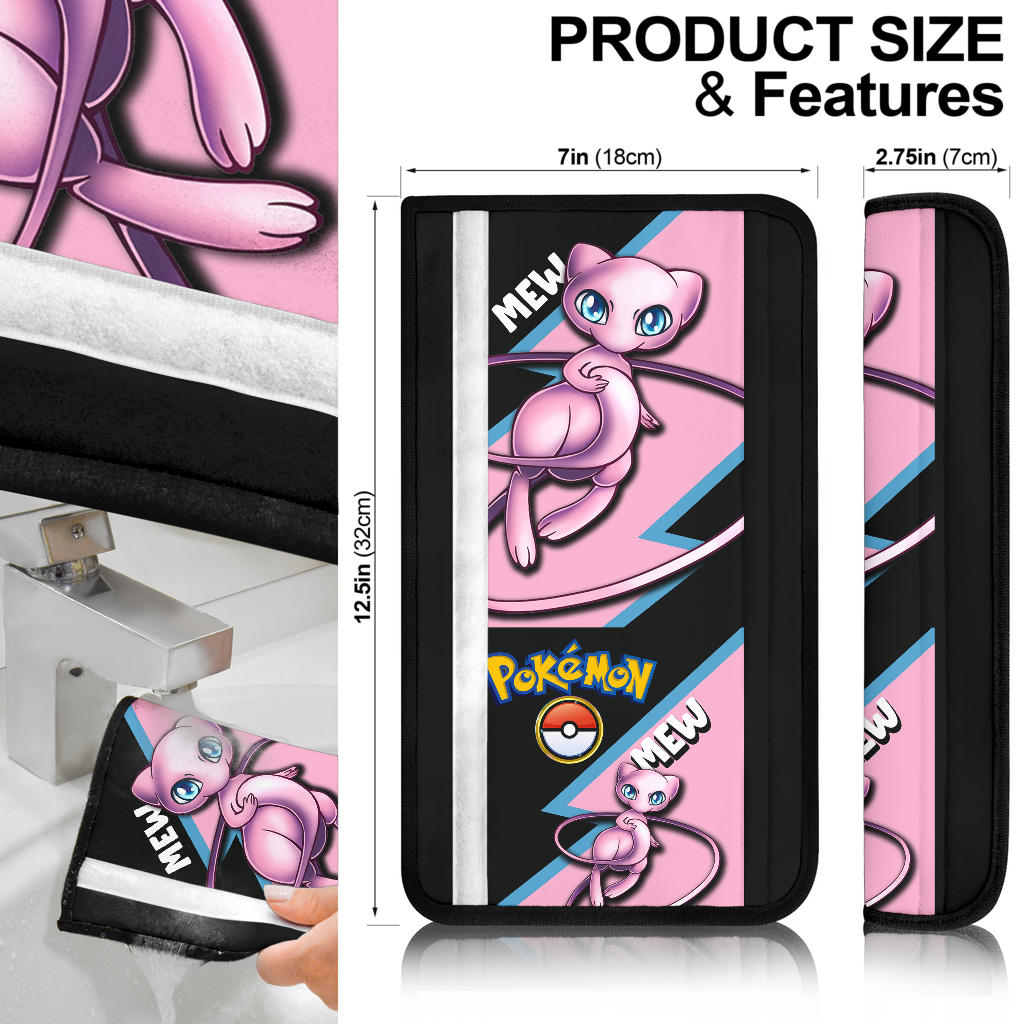 Mewcar seat belt covers Anime Custom Car Accessories