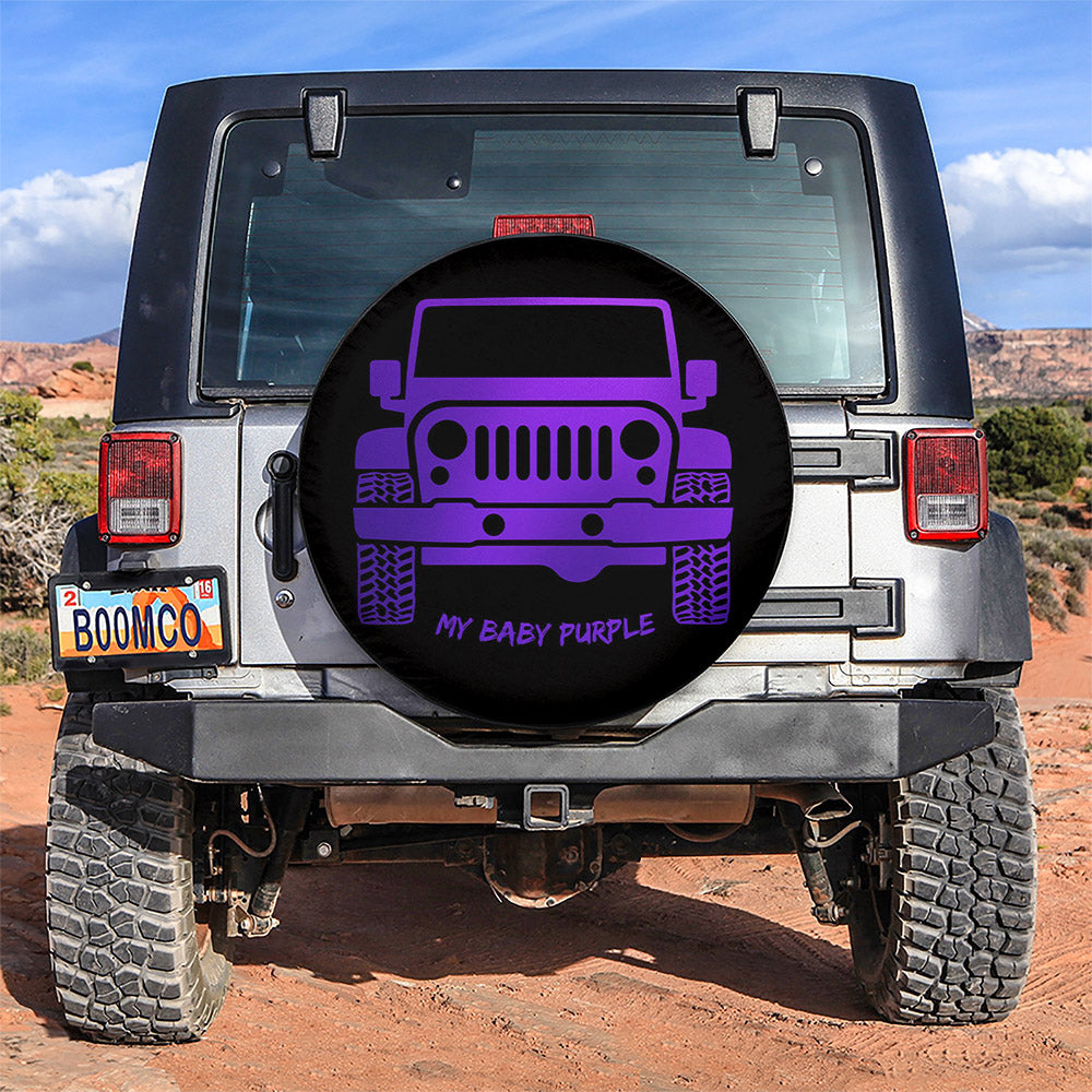 My Baby Purple Jeep Car Spare Tire Cover
