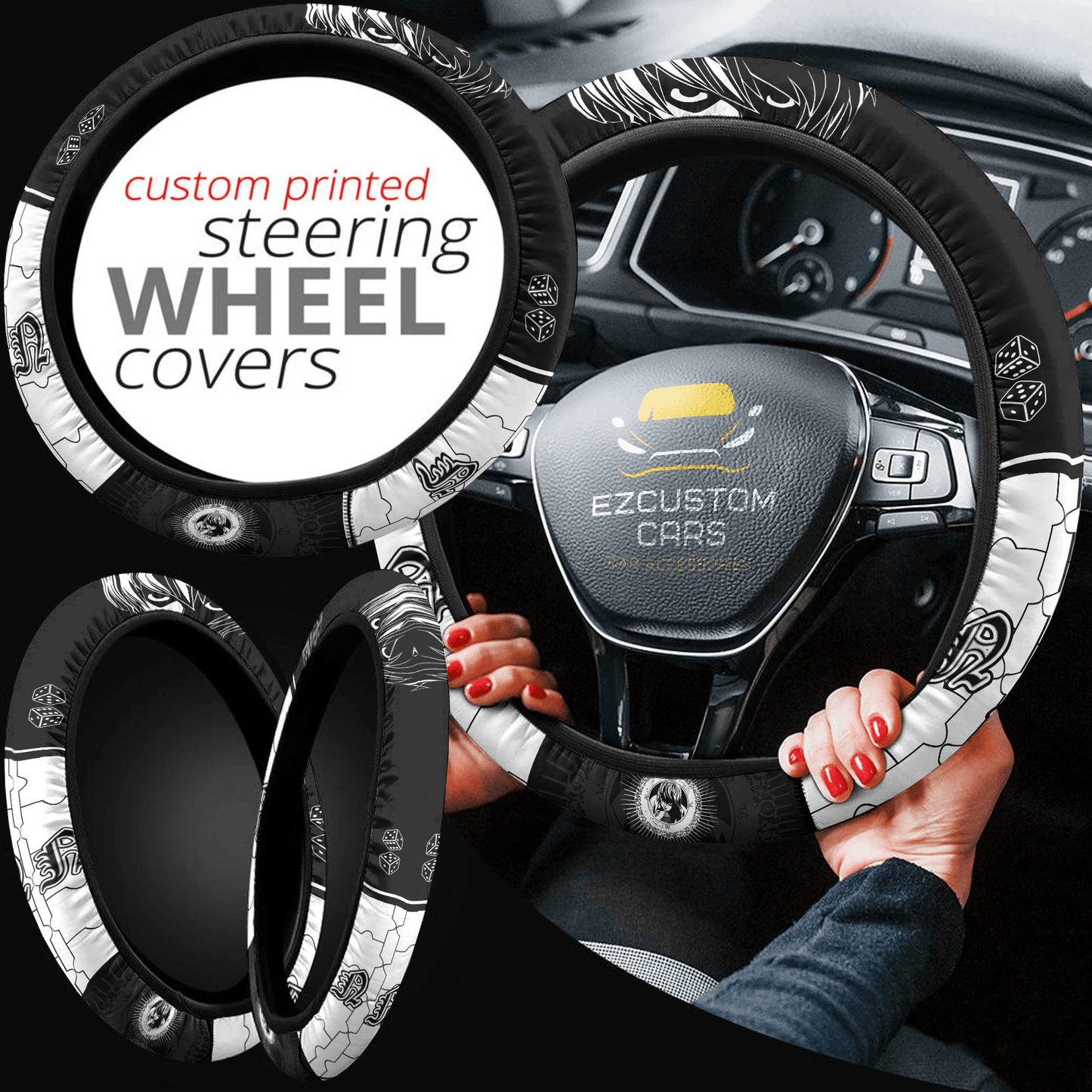 Near Death Note Anime Steering Wheel Cover Custom Anime Car Accessories