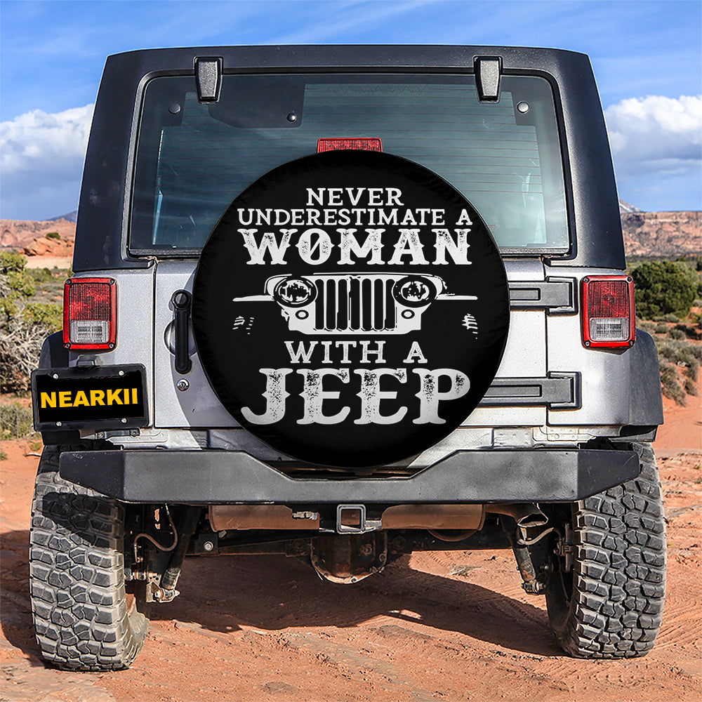 Never Underestimate A Woman With A Jeep Car Spare Tire Cover