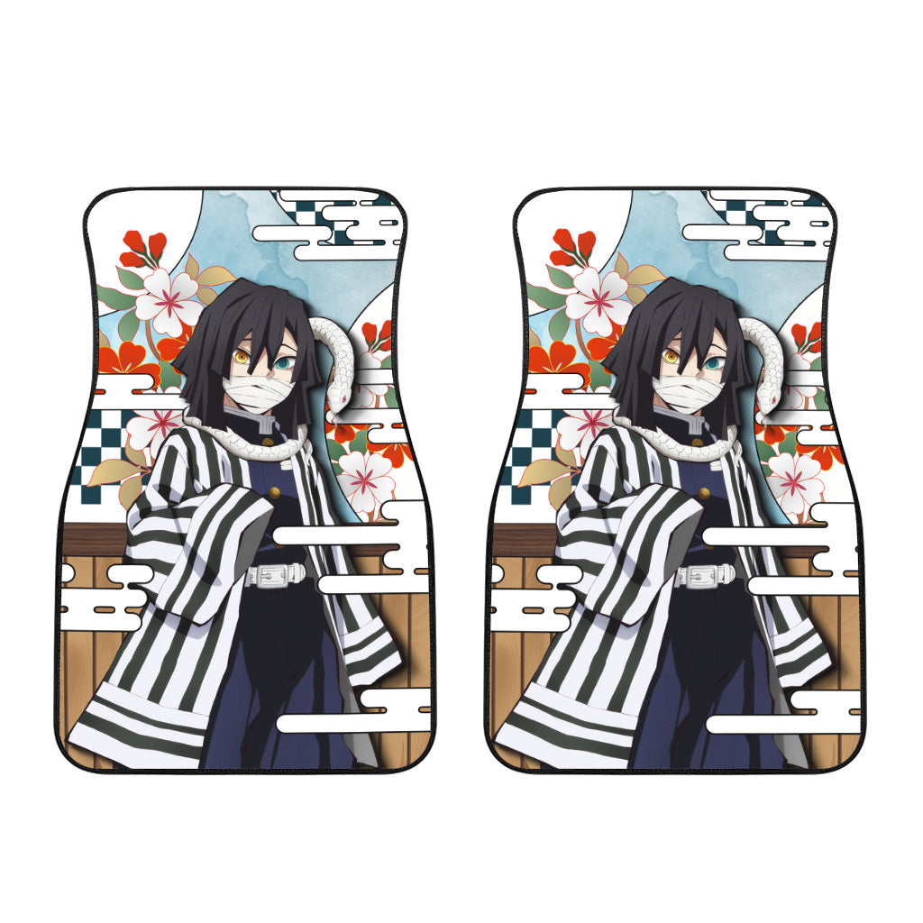 Obanai Iguro Car Floor Mats Custom Demon Slayer Anime Car Accessories
