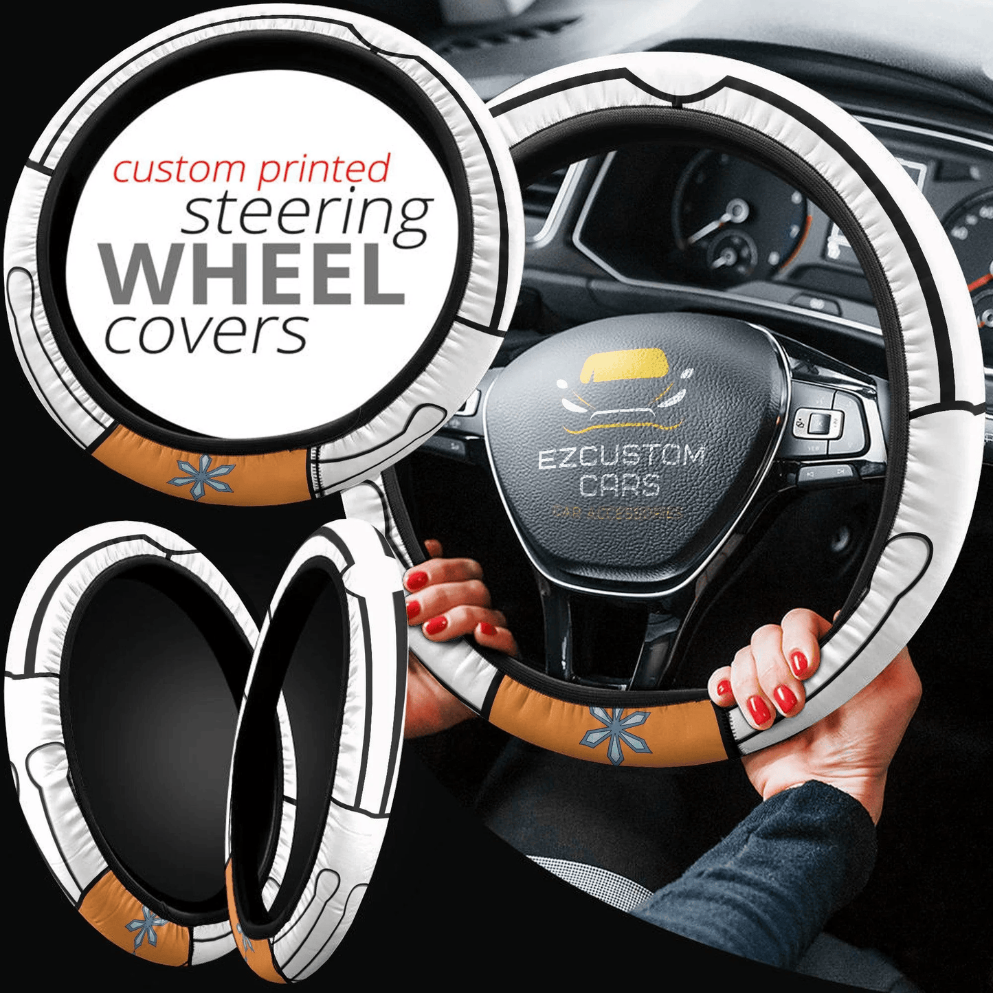 Orihime Inoue Anime Steering Wheel Cover Custom Anime Bleach Car Accessories