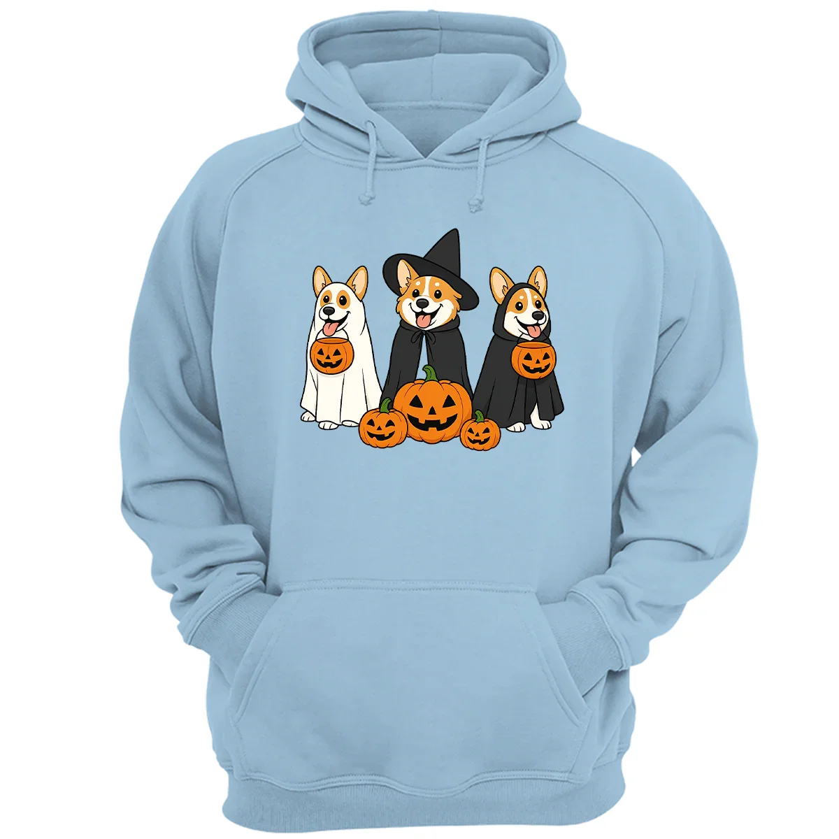 Corgi Halloween Shirt – Funny Ghost & Witch Dog Costume Print