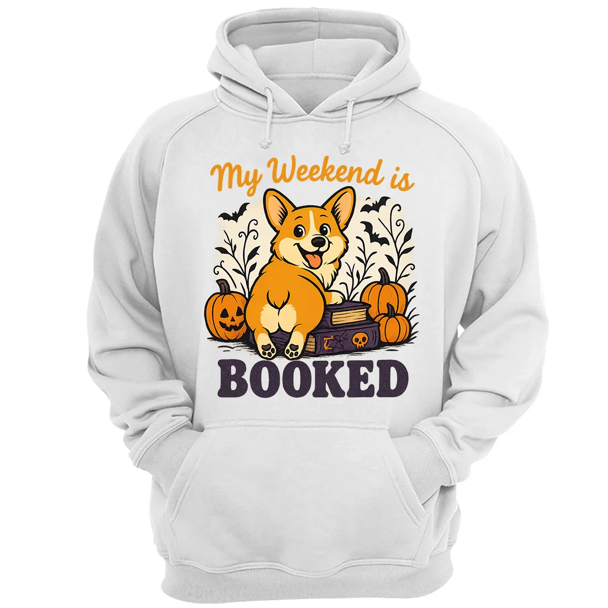 My Weekend is Booked Halloween Corgi T-Shirt – Funny Dog Lover Tee