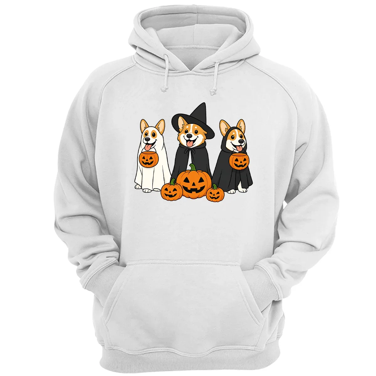 Corgi Halloween Shirt – Funny Ghost & Witch Dog Costume Print
