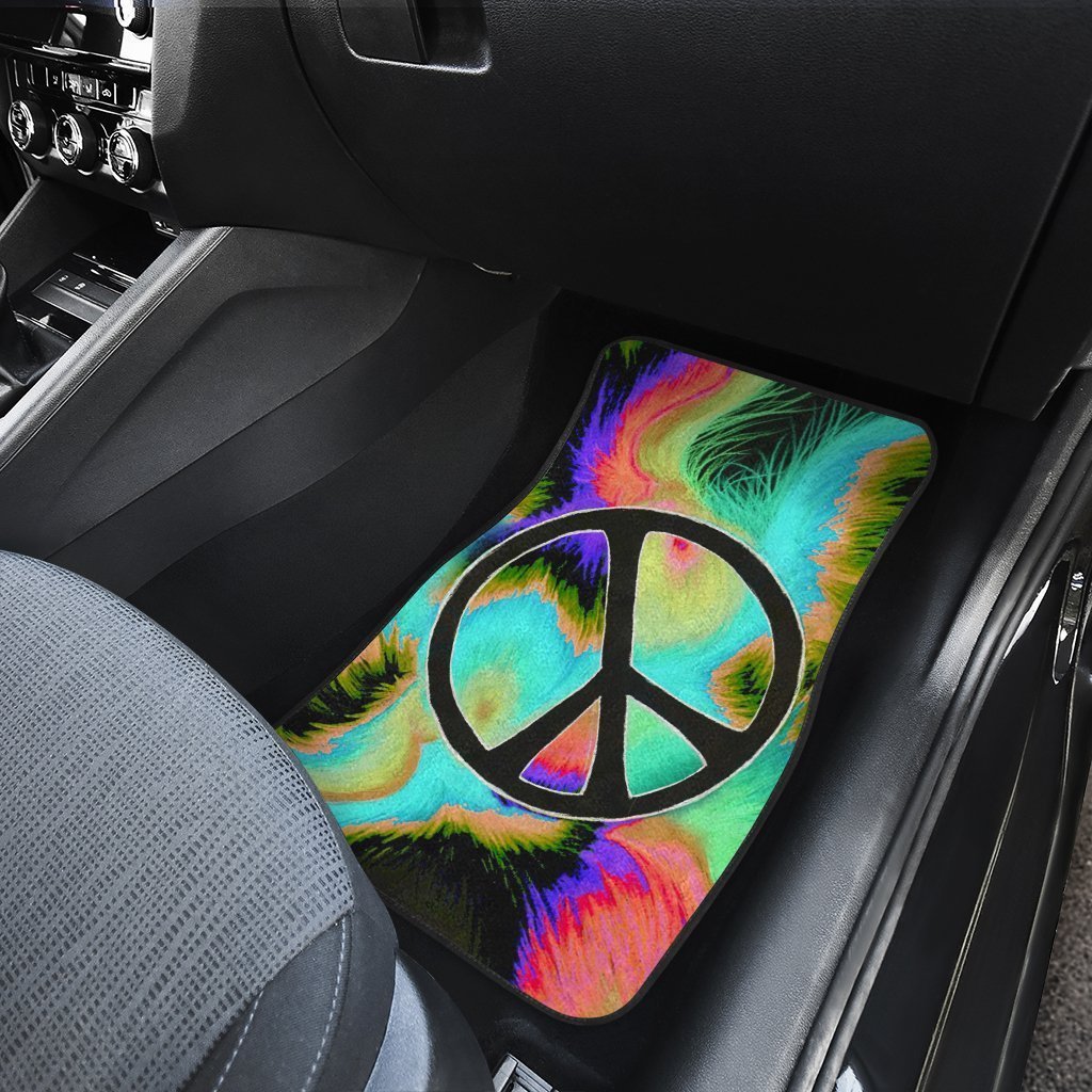 Peace Car Floor Mats Custom Hippe Peace Car Accessories