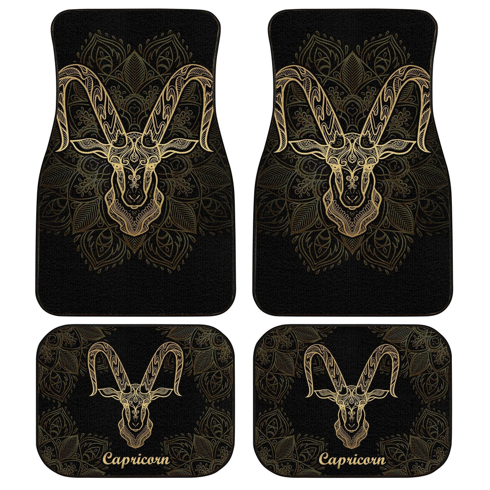 Personalized Capricorn Car Floor Mats Custom Name Zodiac Car Accessories