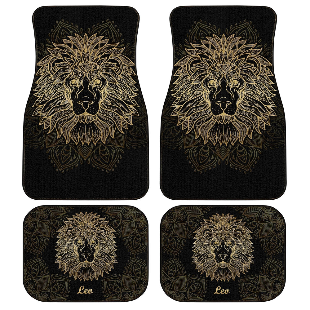 Personalized Leo Car Floor Mats Customize Name Zodiac Car Accessories