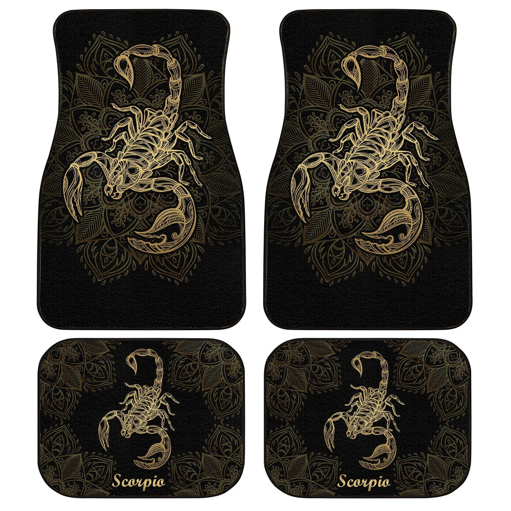 Personalized Scorpio Car Floor Mats Custom Zodiac Sign Scorpio Car Accessories