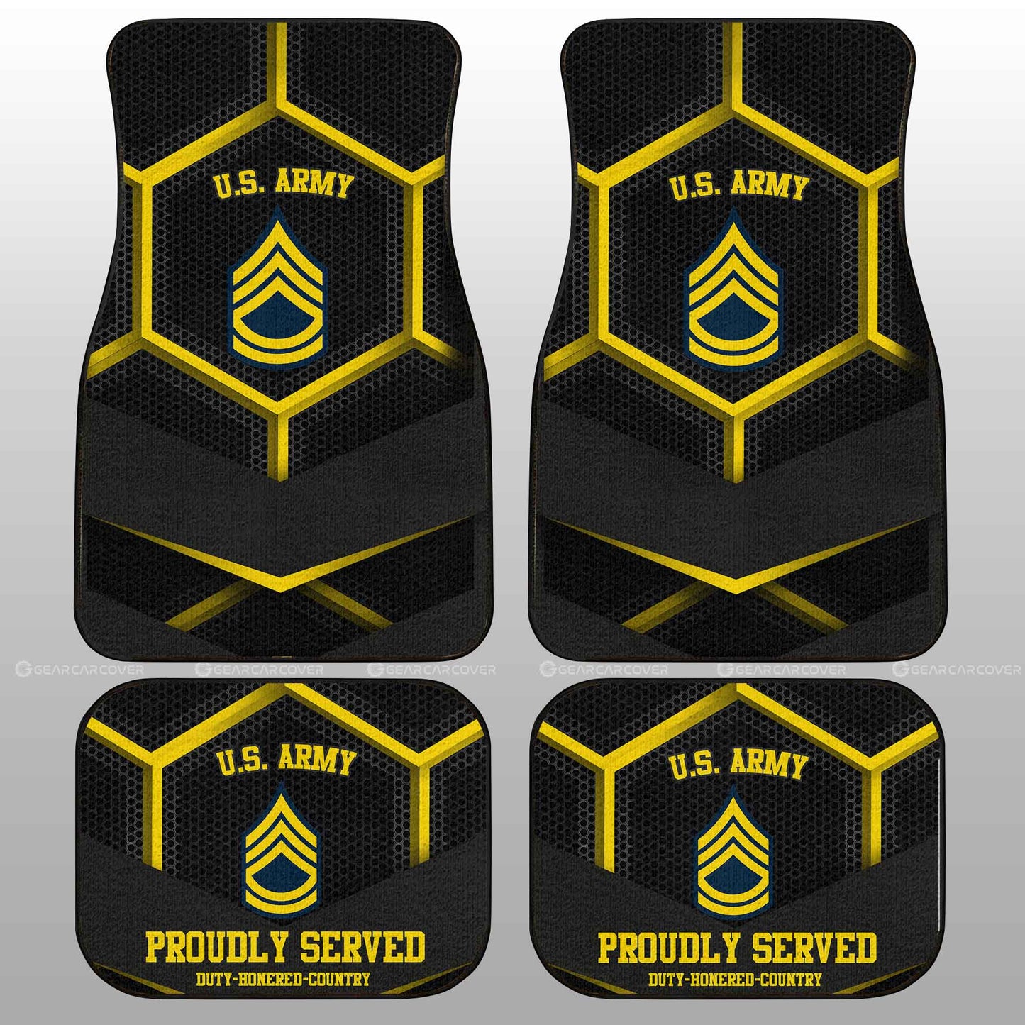 Personalized U.S Army Veterans Car Floor Mats Customized Name US Military Car Accessories