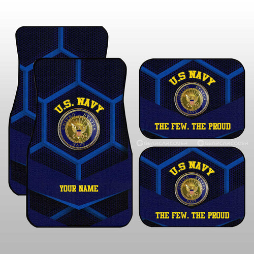 Personalized U.S. Navy Military Car Floor Mats Custom Name Car Accessories