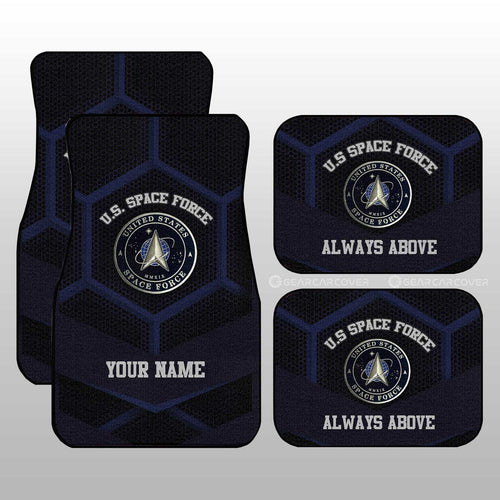 Personalized U.S. Space Force Military Car Floor Mats Custom Name Car Accessories