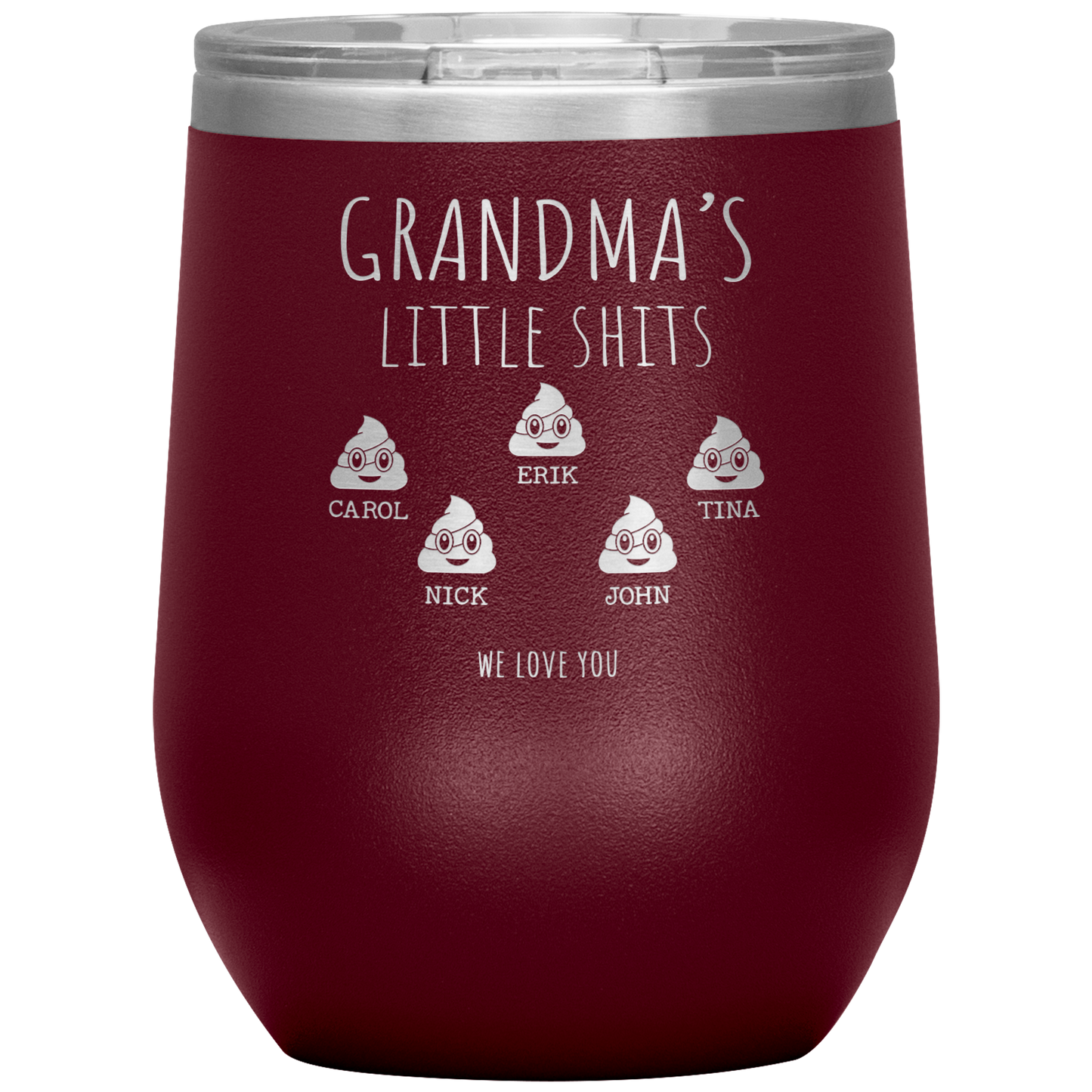 Personalized_Grandma_Tumbler_12oz_Wine_Tumbler_Maroon_Mockup.png