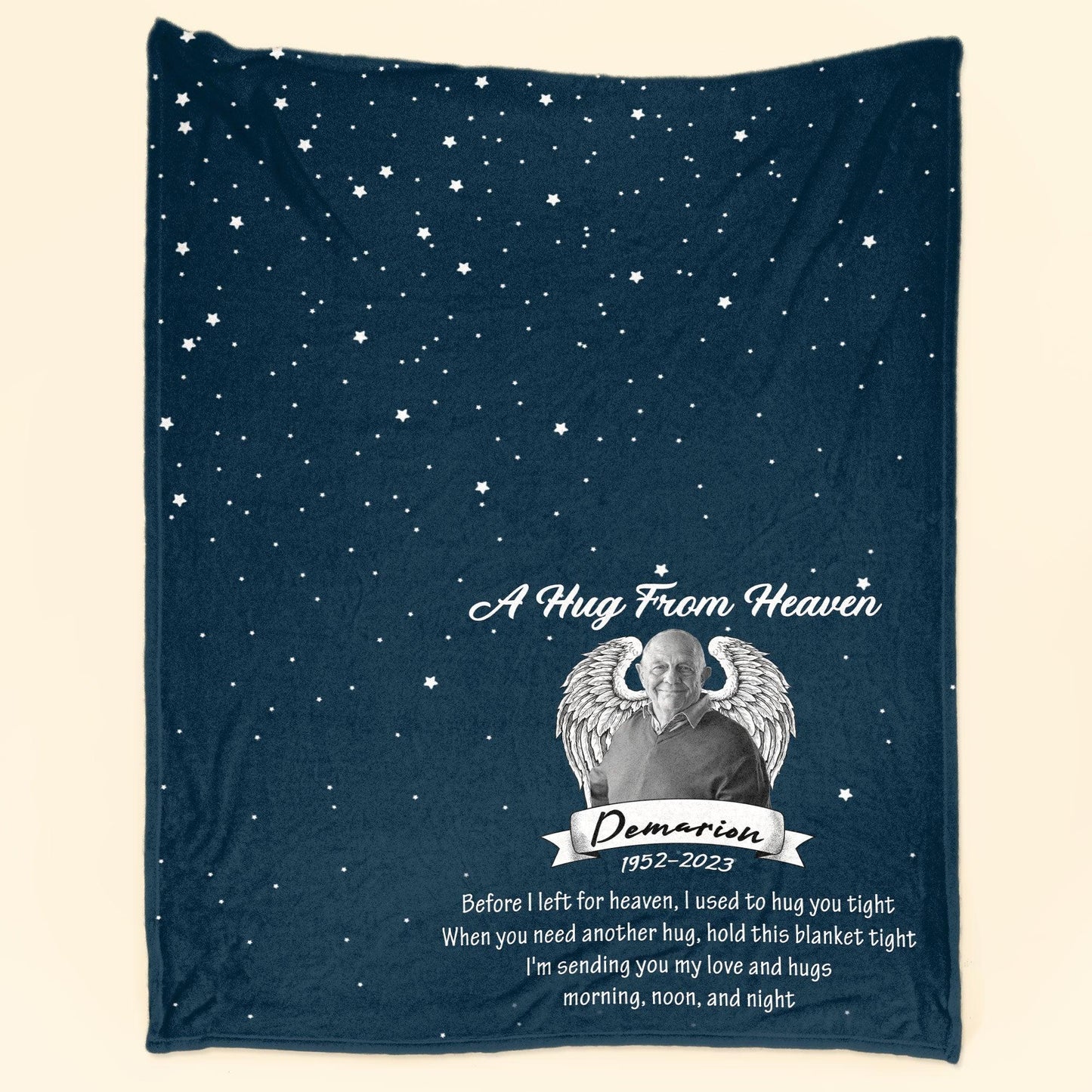 A Hug From Heaven - Personalized Photo Blanket