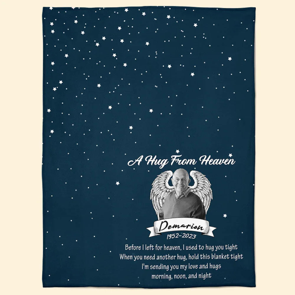 A Hug From Heaven - Personalized Photo Blanket