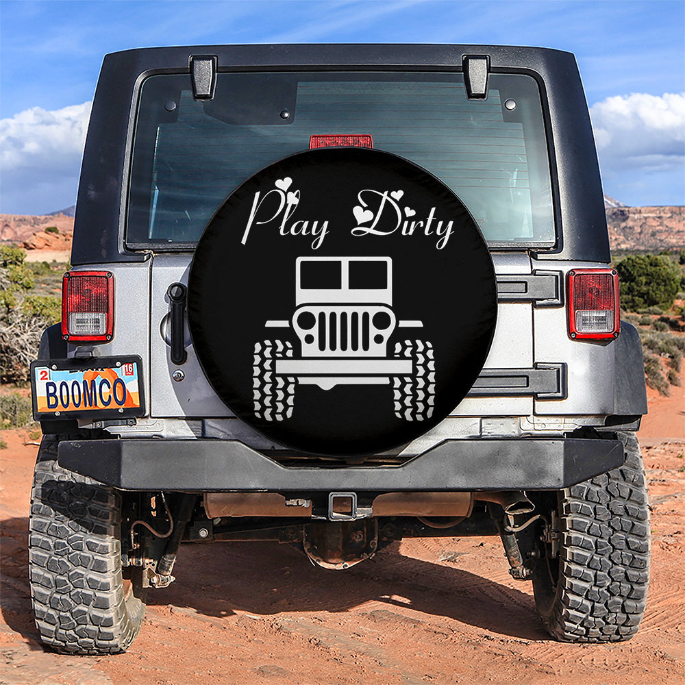 Play Dirty White Girl Jeep Car Spare Tire Cover