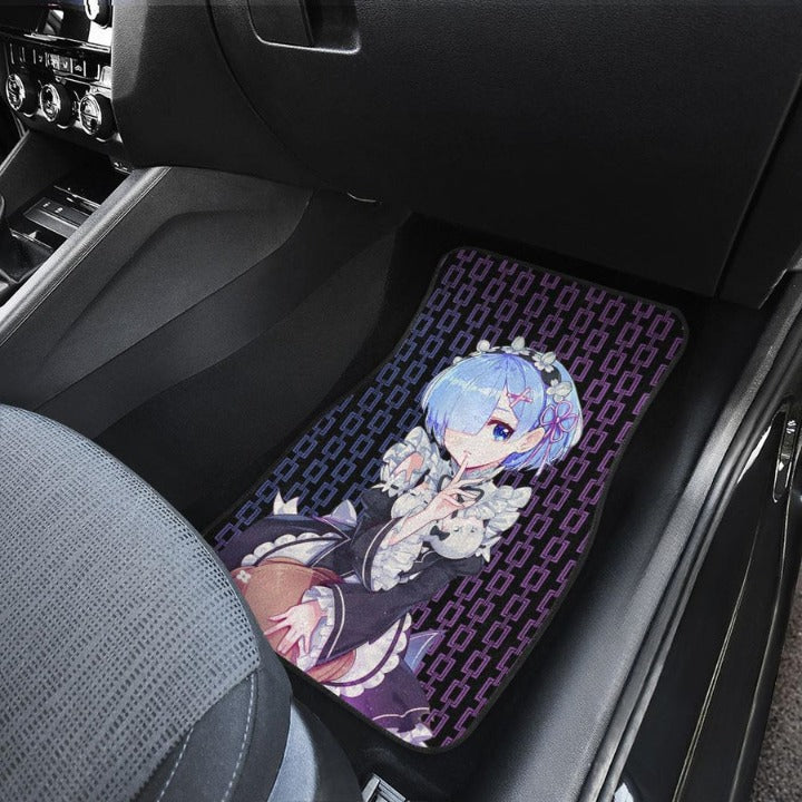Rem And Ram Car Floor Mats Custom ReZero Anime Car Accessories