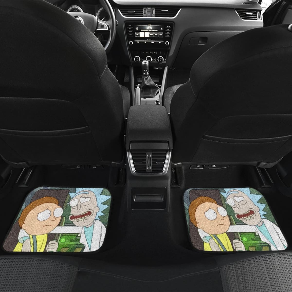 Rick And Morty Art Car Floor Mats Cartoon Fan Gift Universal Fit 210212