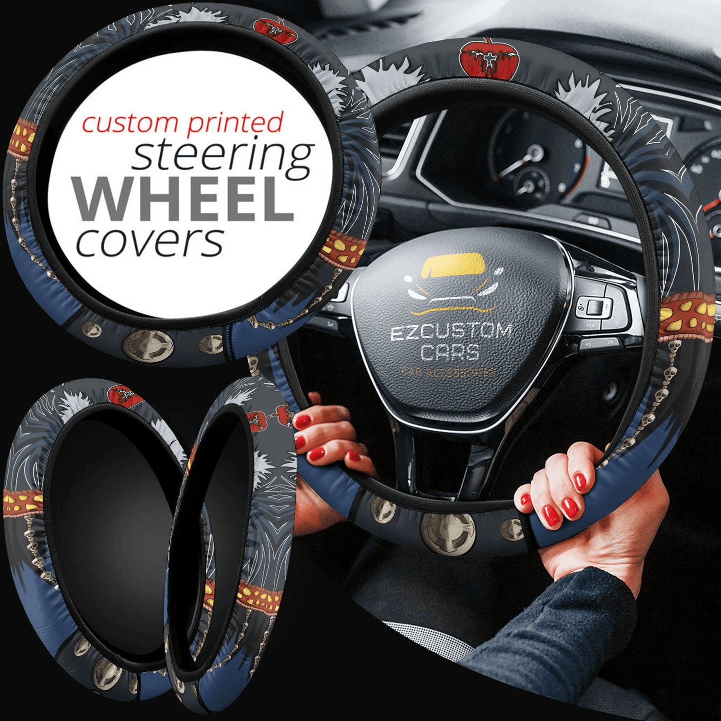 Ryuk Death Note Anime Steering Wheel Cover Custom Anime Car Accessories