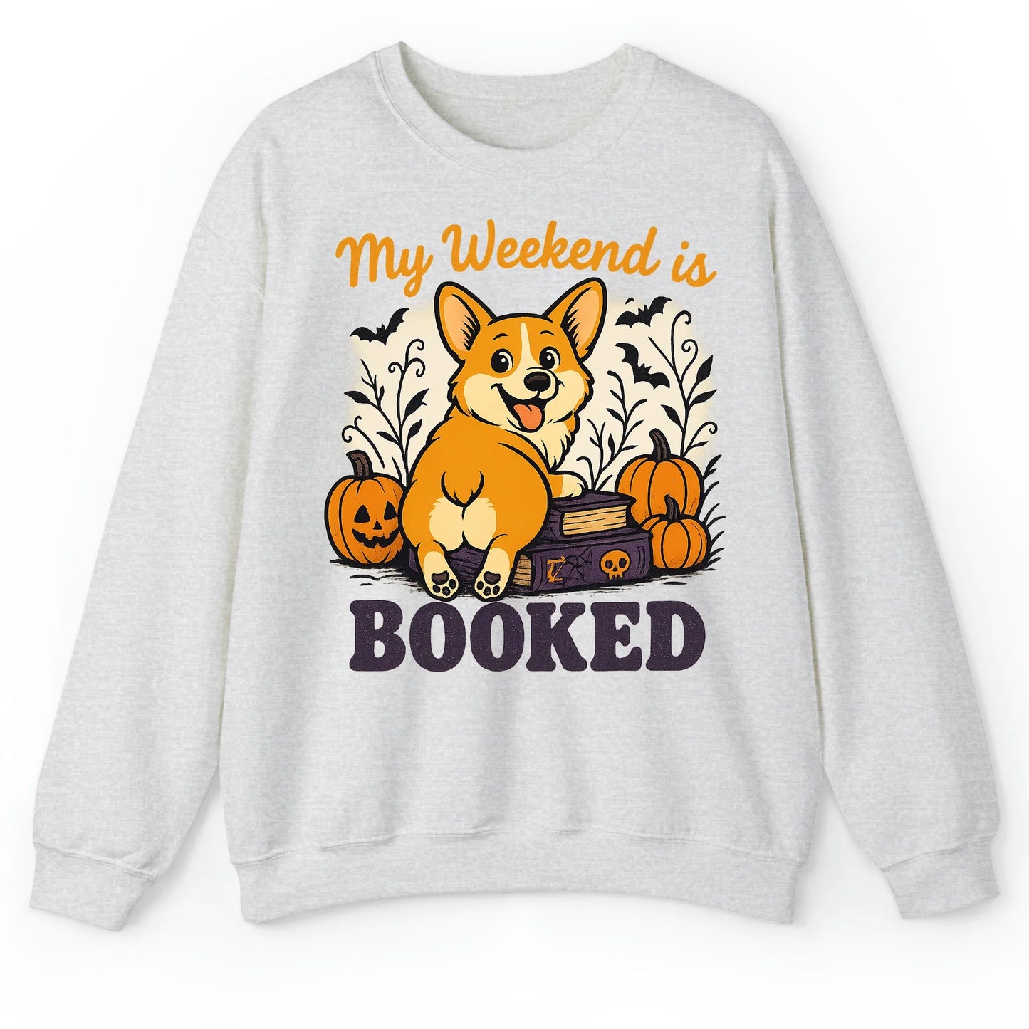 My Weekend is Booked Halloween Corgi T-Shirt – Funny Dog Lover Tee