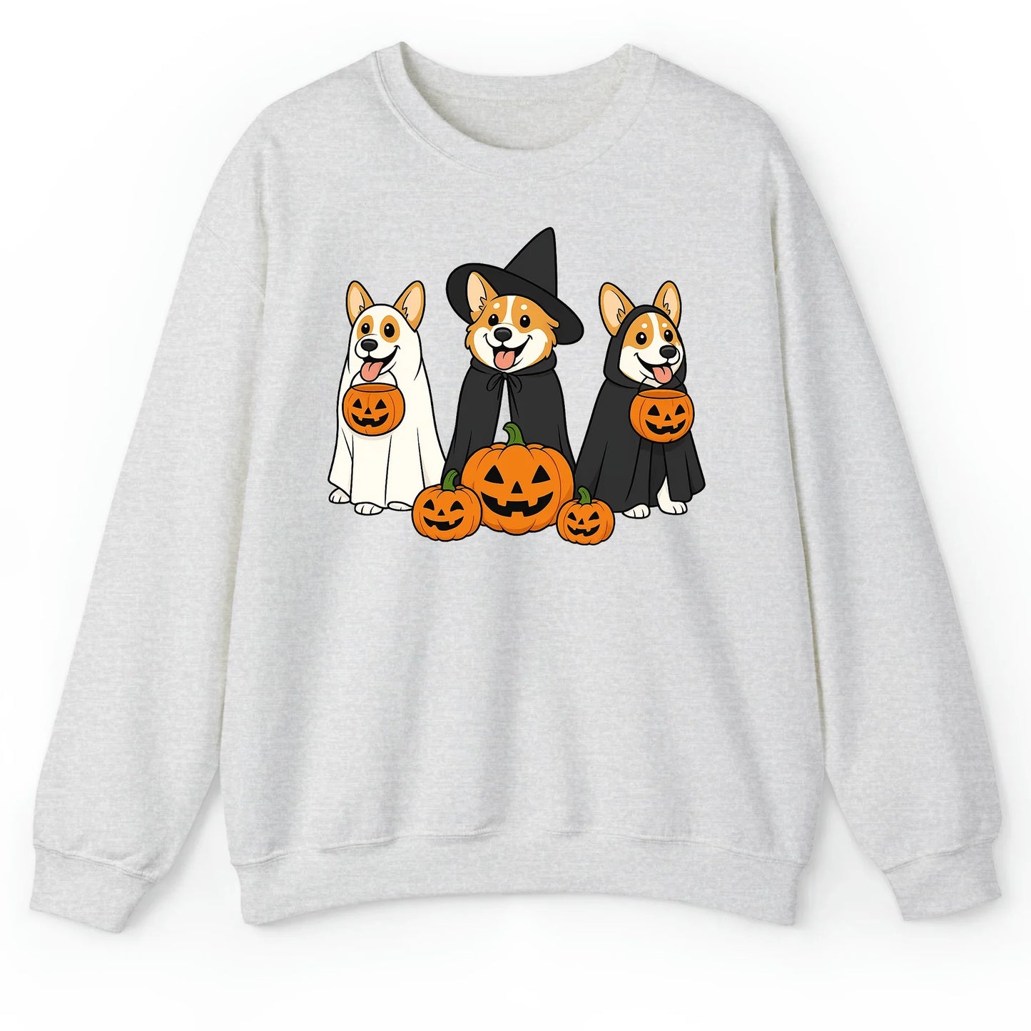 Corgi Halloween Shirt – Funny Ghost & Witch Dog Costume Print